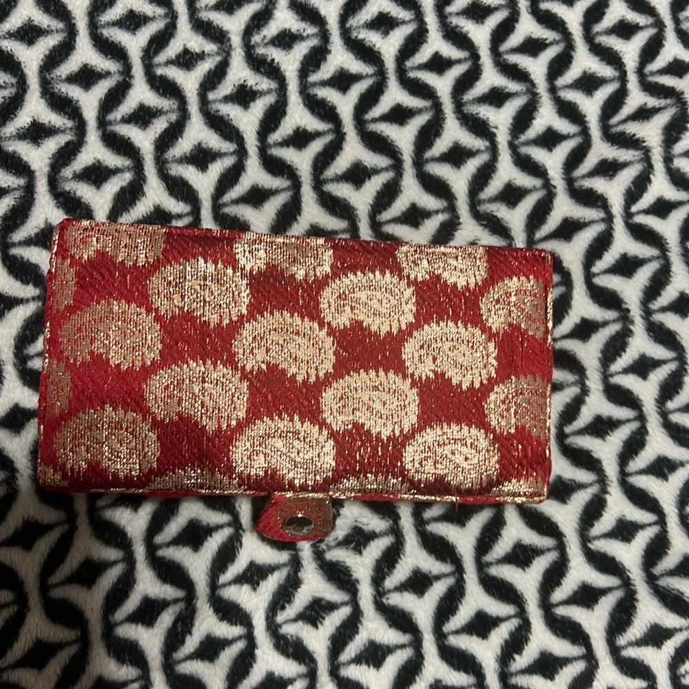 Elegant Red and Gold  hand made jwelary box